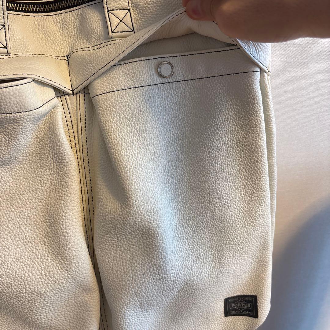GOさん専用PORTER ホワイトレザーヘルメットバッグ