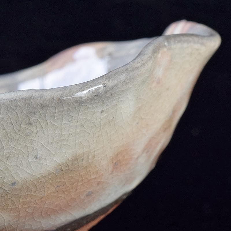 ピノ　和食器萩焼大華山鳥雲窯納富鳥雲作　貝形向付五客共箱　V　R8000B