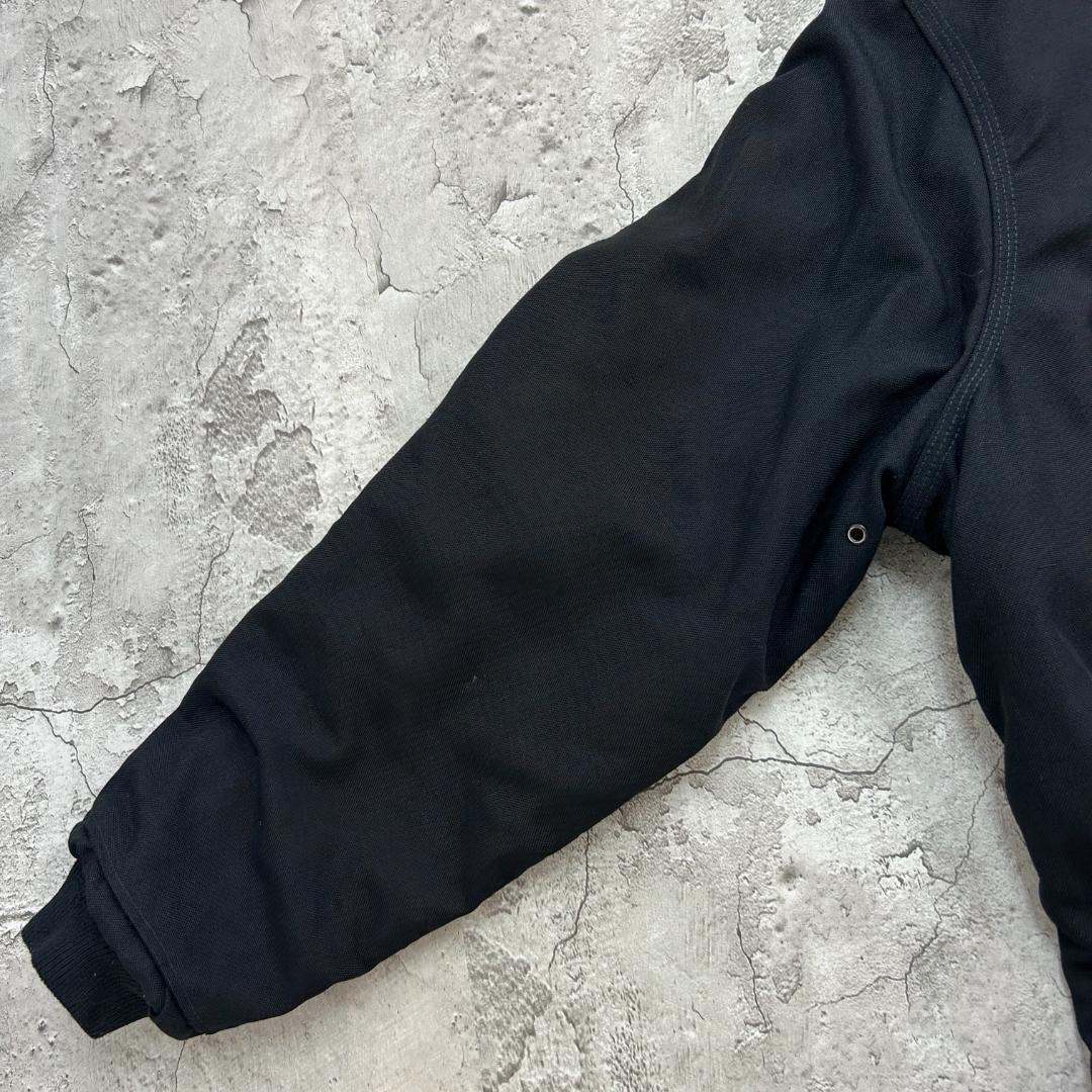 純*ん様 Carhartt　トラディショナルジャケット　企業ロゴ　古着　ブラック