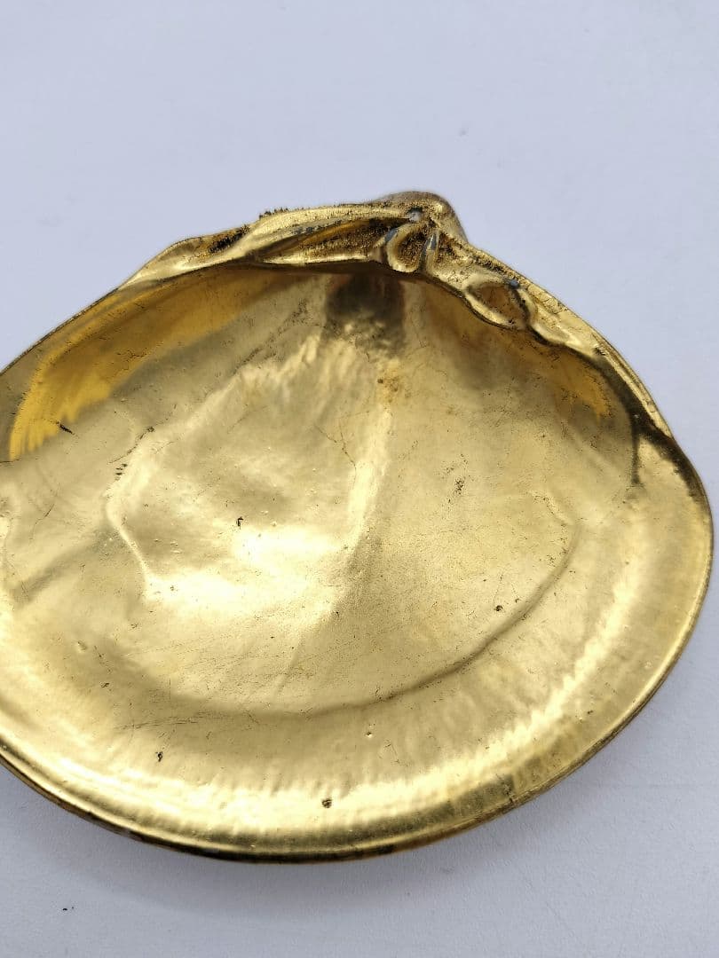 c453 貝香合 置上蛤 有職　島津豊泉 木箱 茶道具 古物