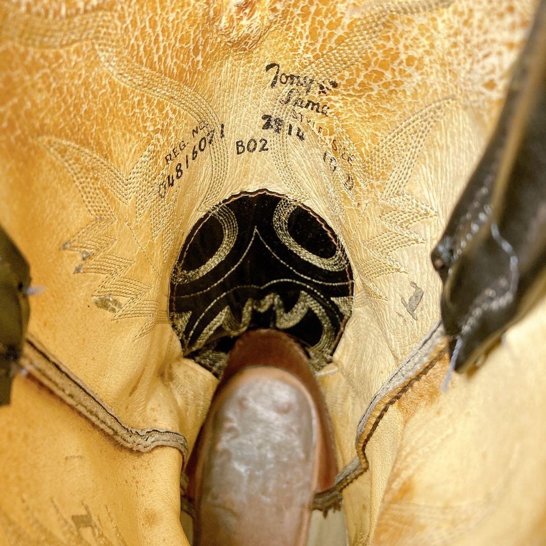 トニーラマ ウエスタンブーツ カウボーイ 10D 本革 USA ブラック 黒