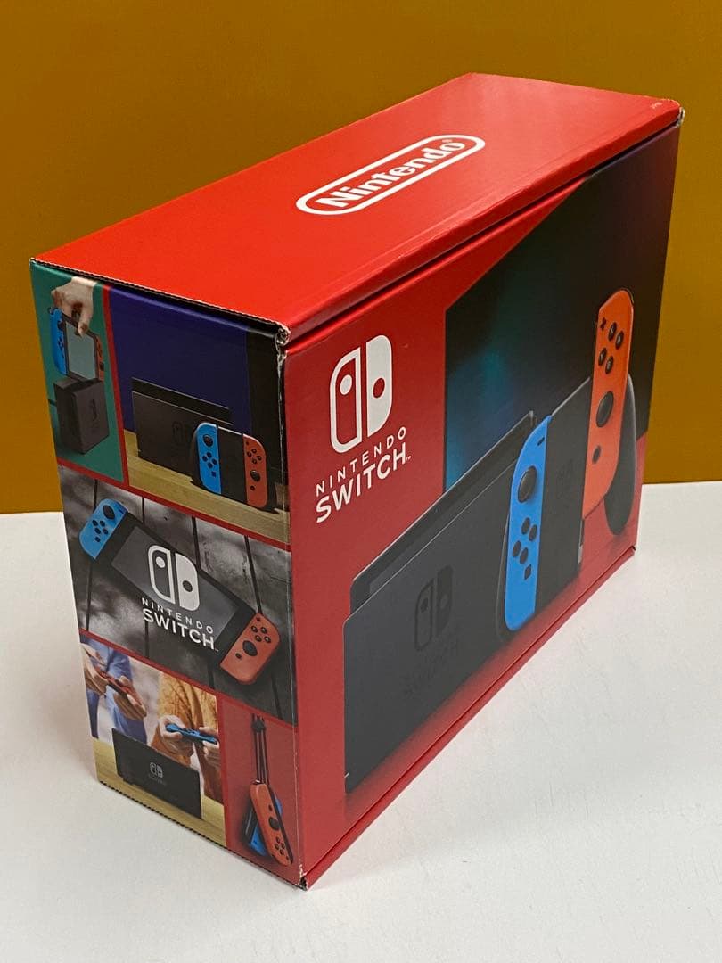 新古品 Nintendo Switch 本体 青/オレンジ ジョイコン付き