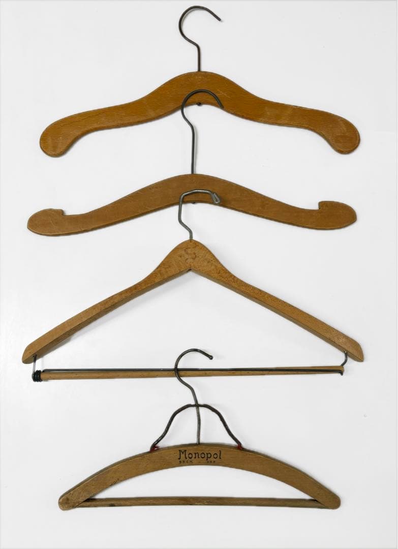 アンティーク　ビンテージ　vintage 木製　ハンガーセット　アメリカ