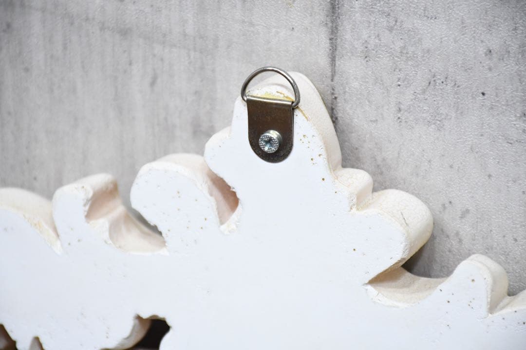 FAC58 ロココ調 猫脚 レリーフ ウォールミラー トールペイント クラック