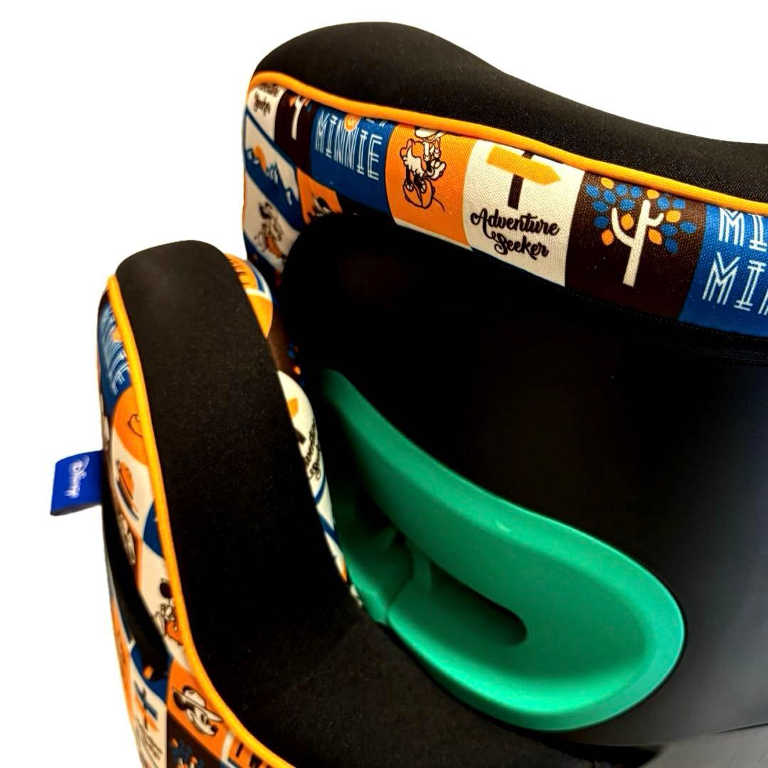 未使用級 ジュニアシート マムズキャリー ハイバックFIX ミッキー(キャンプ)