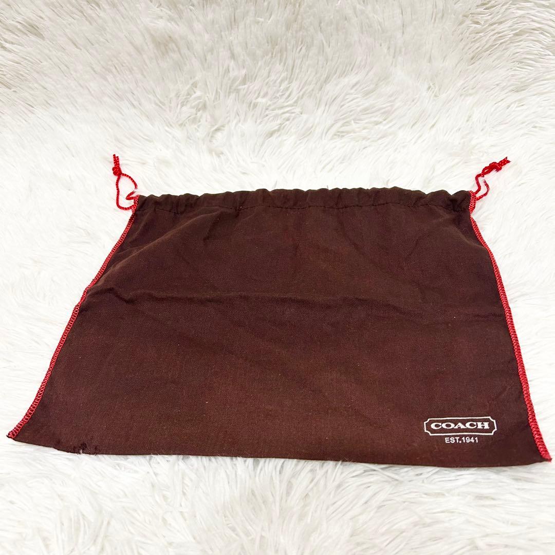 保存袋付属✨COACH アクセサリーポーチ ワンショルダー レザー シグネチャー