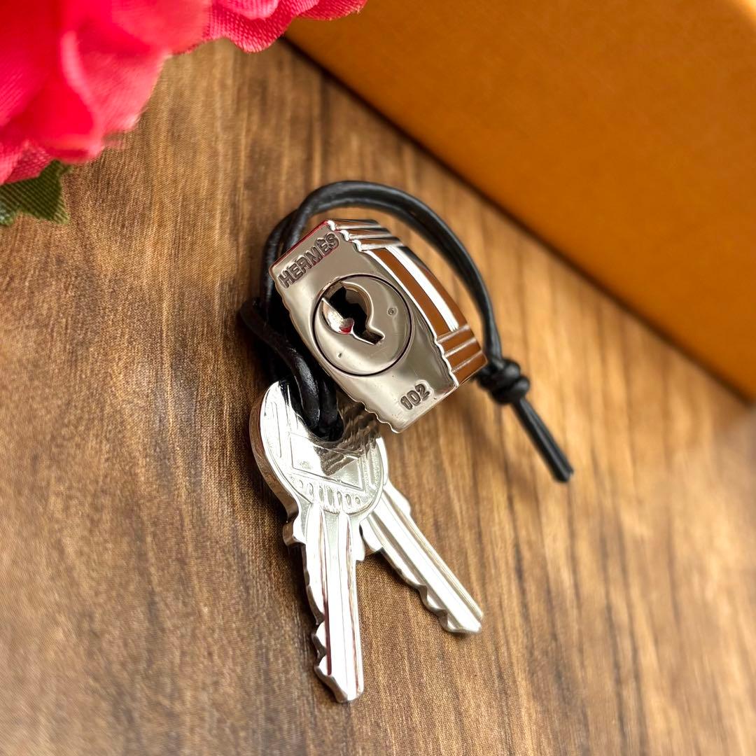 ⛄極美品⛄エルメス カデナ パドロック南京錠 鍵 no.102 シルバー#582