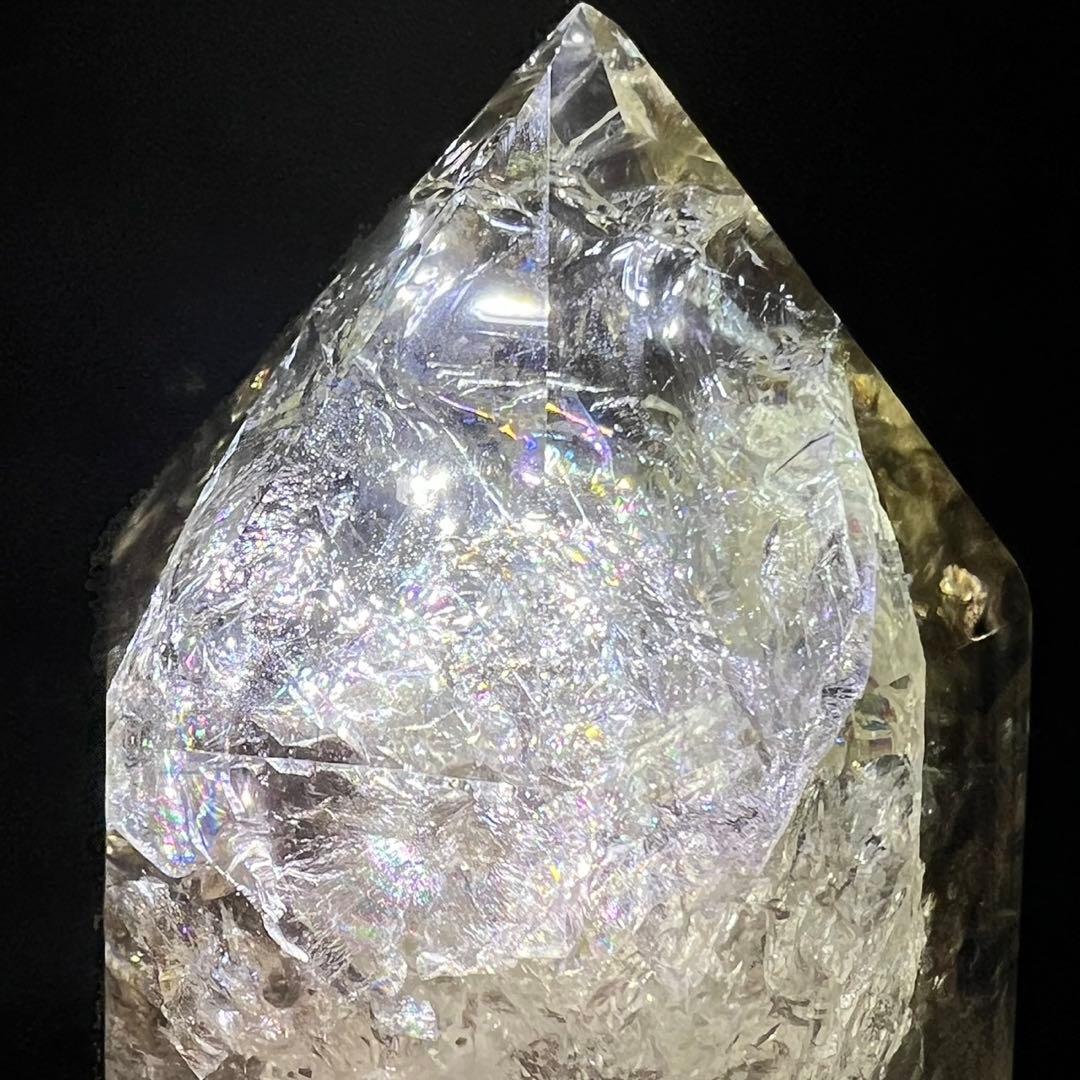 ☆超極上の煌煌さを✨幸運の石✨レインボー ファントムシトリン 六角柱 天然石