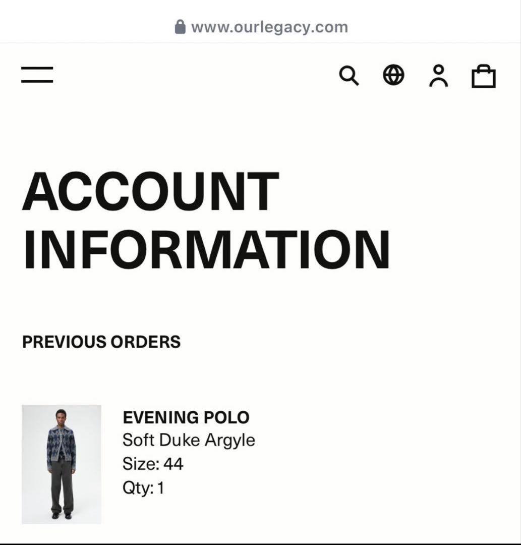 タコライス　　OUR LEGACY 24AW Evening Polo