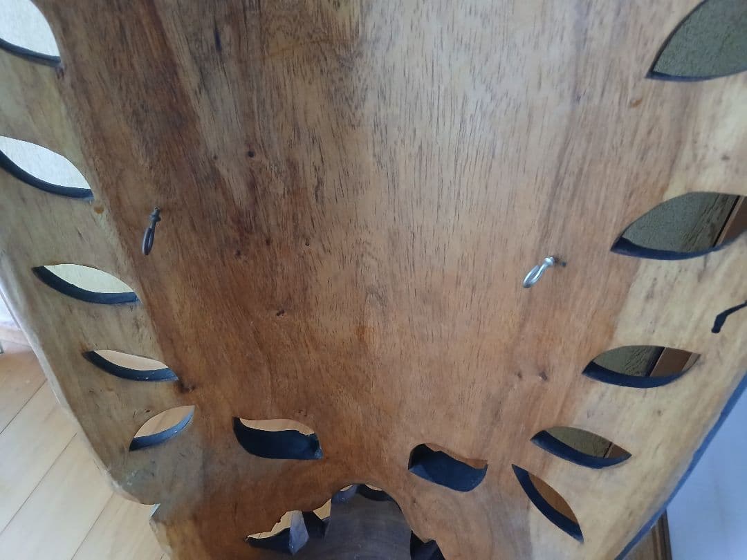 【大迫力】木彫り 仮面 マスク 90cm 壁掛け ティキ インテリア 魔除け