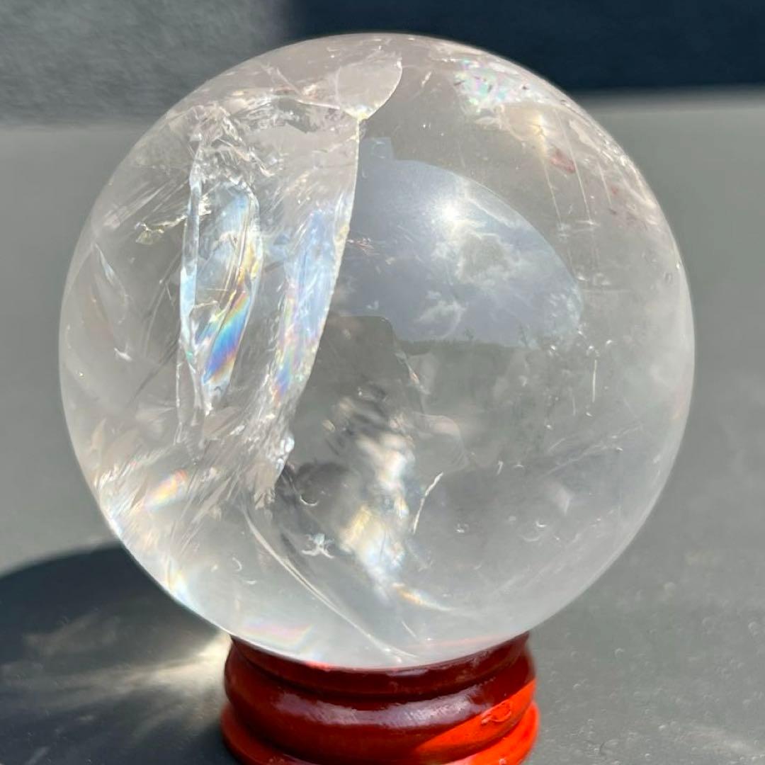 ✳️✨高透明度抜群スフィア‼️極上クオリティ✨レインボー 水晶 丸玉 天然石 原石