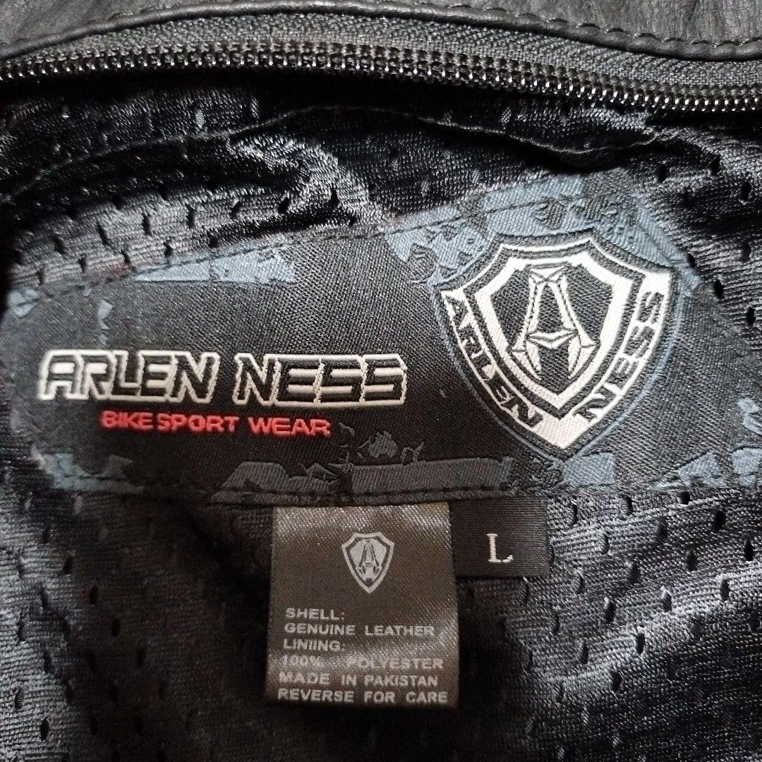 Lサイズ　ARLEN NESS ブラックレザージャケット　防寒　防風