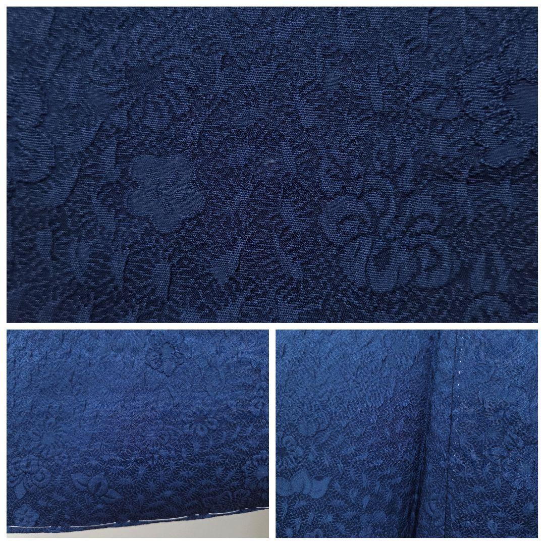 B◆着物くつろぎ 上質 シンプルデザイン 辻が花の地模様 袷 正絹 色無地 着物