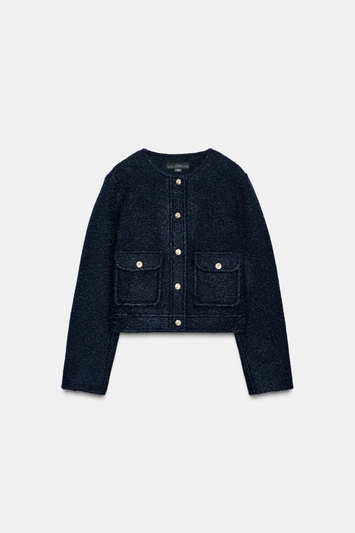 完売品 ZARA ブークレジャケットSサイズ　新品タグ付き