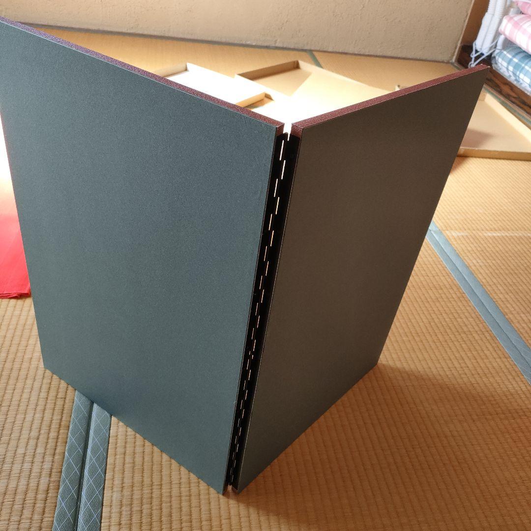 雛道具　雛人形　二曲屏風　桜刺繍　Ｐボカシ20号　屏風のみ出品(高さ60cm)