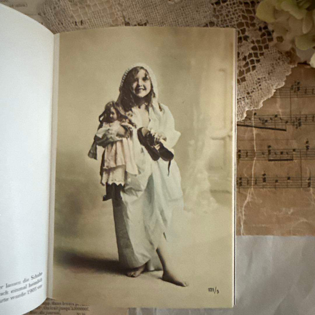 入手困難★美しい少女と人形のビンテージ写真集ヴィクトリアン洋書ジャンクジャーナル