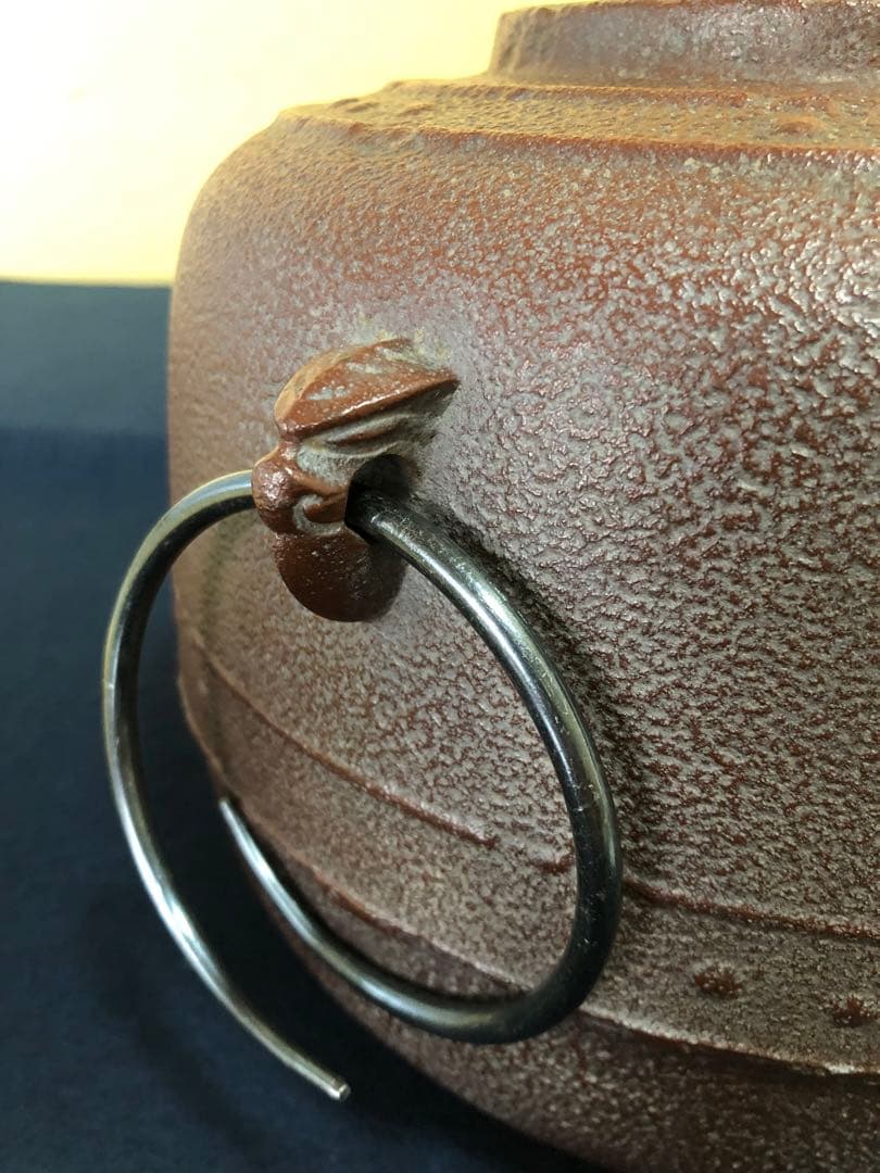 割引❗️《R》利休好 萬代屋釜 鐶付 釜師 高橋敬典 作歴 共箱 251216お5