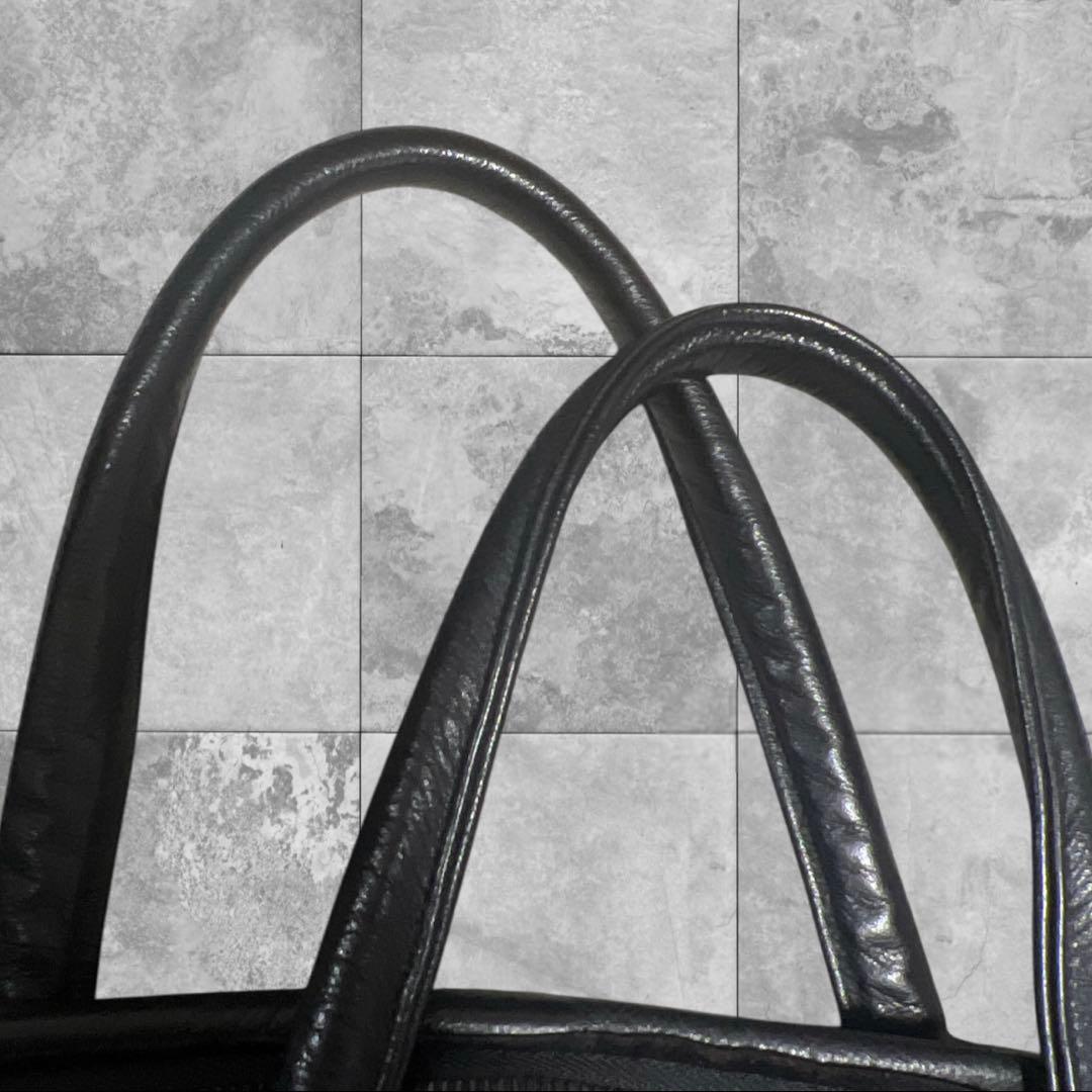 Jas M.B. ブラック　本革　トートバッグ