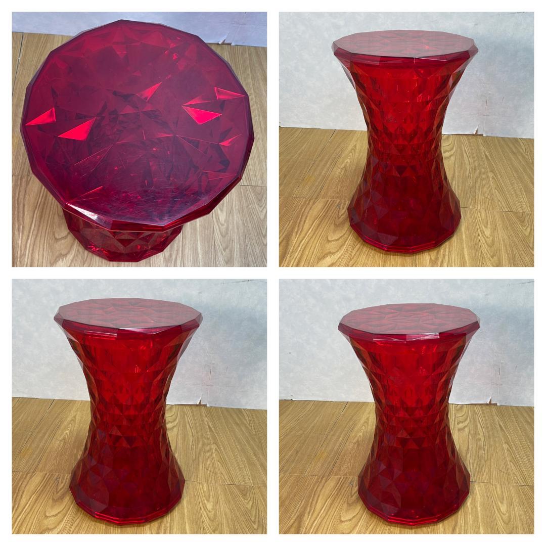 K☆1106 Kartell スツール STONE　レッド