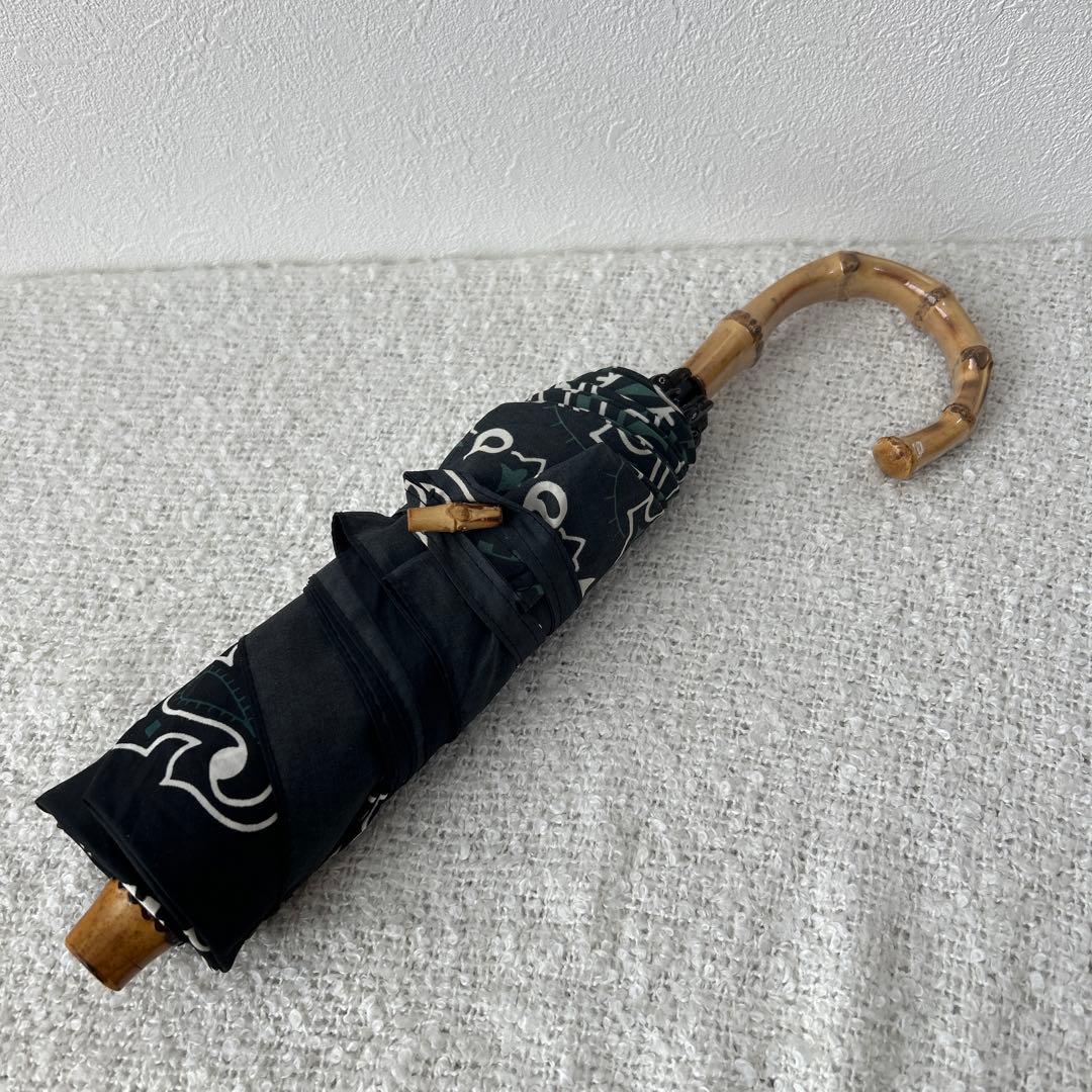 マニプリ　晴雨兼用　軽量　折り畳み傘　ペイズリー　グリーン　緑