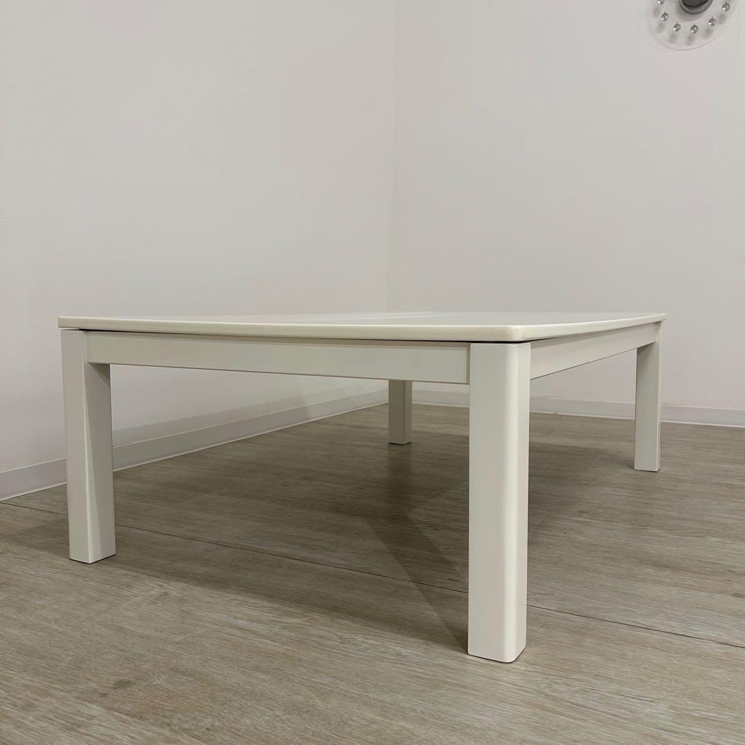 新品・在庫処分品★白いこたつ 120cm 長方形 シンプル 北欧風 家具調こたつ