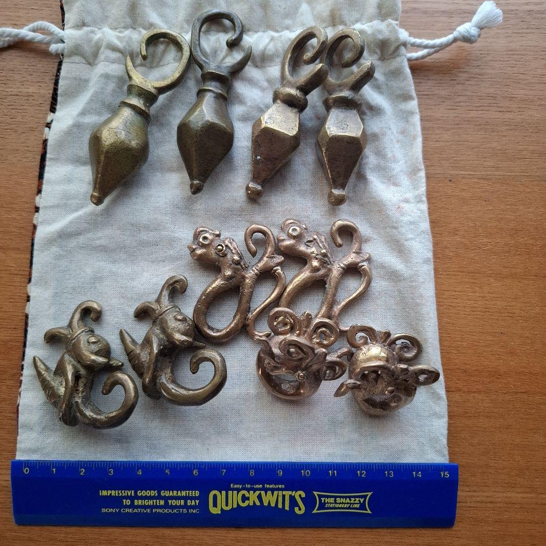 【希少】Orang ulu イヤリング 真鍮 アンティーク 部族 まとめ売り