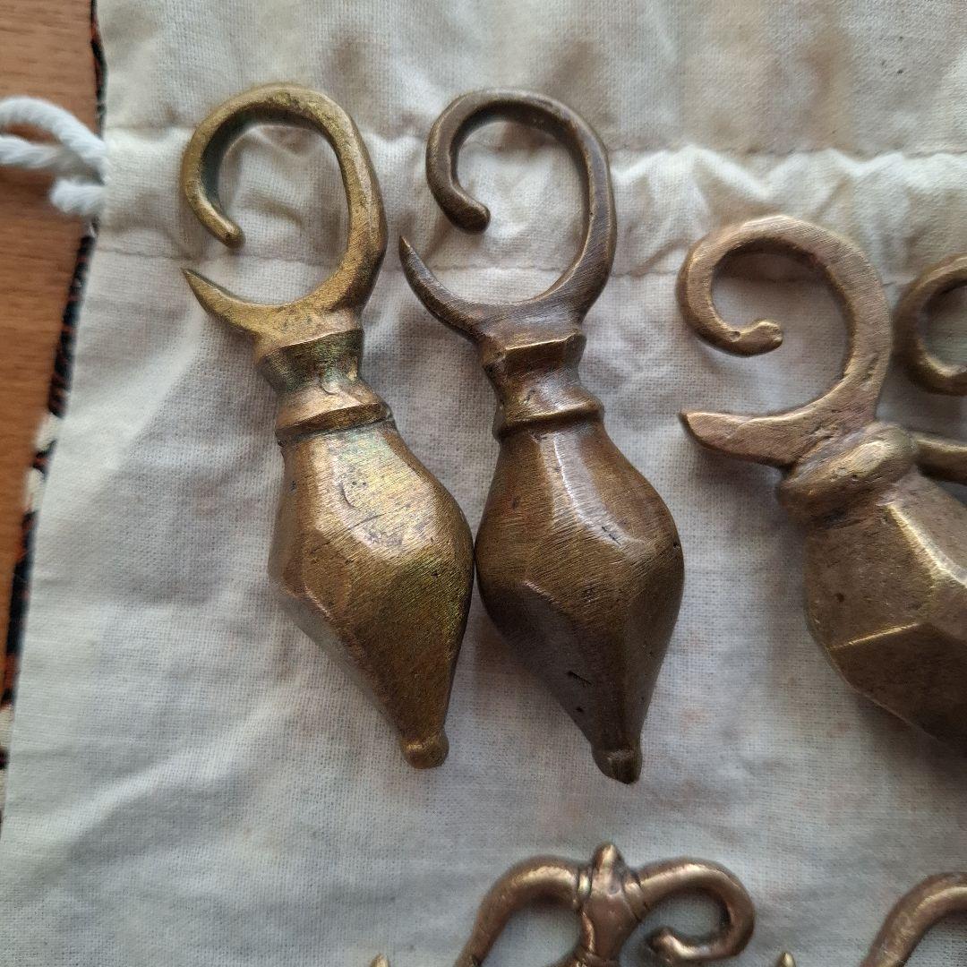 【希少】Orang ulu イヤリング 真鍮 アンティーク 部族 まとめ売り
