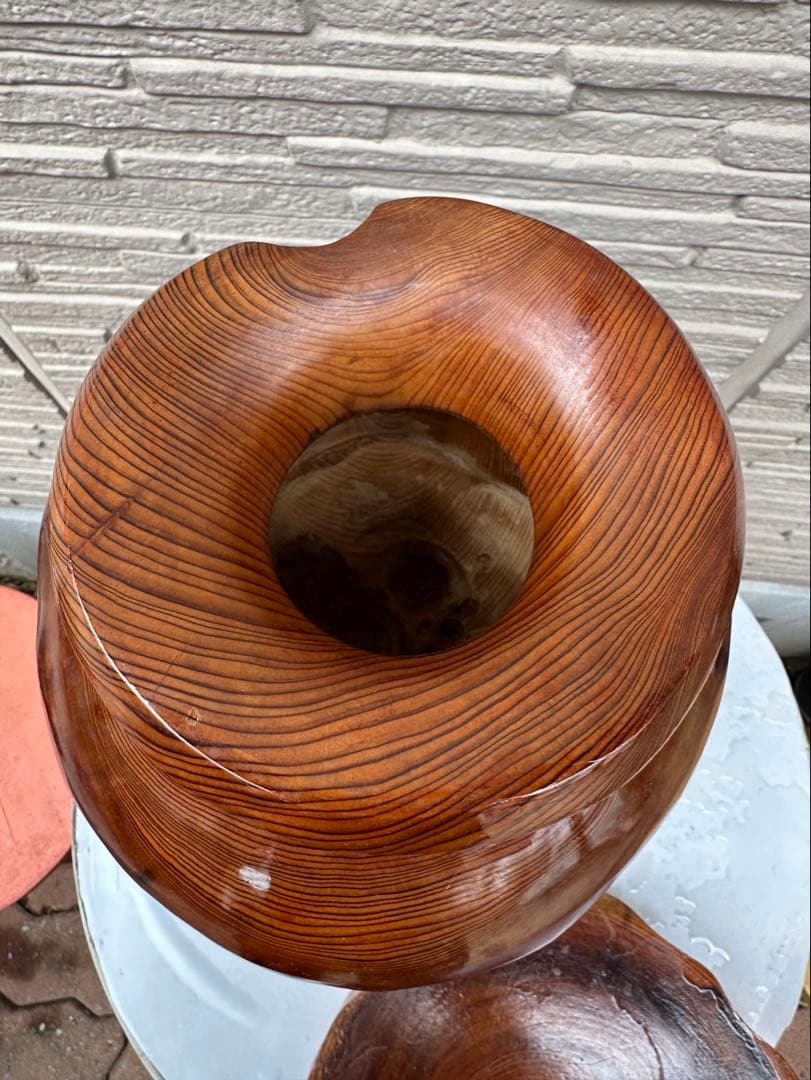 希少品　屋久杉の花瓶　壺 土台