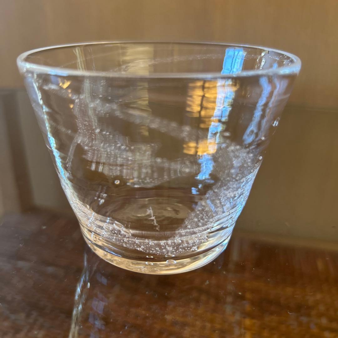 新品◆101荒川尚也　そばちょこ&型徳利大　泡ガラス３点セット　晴耕社ガラス工房