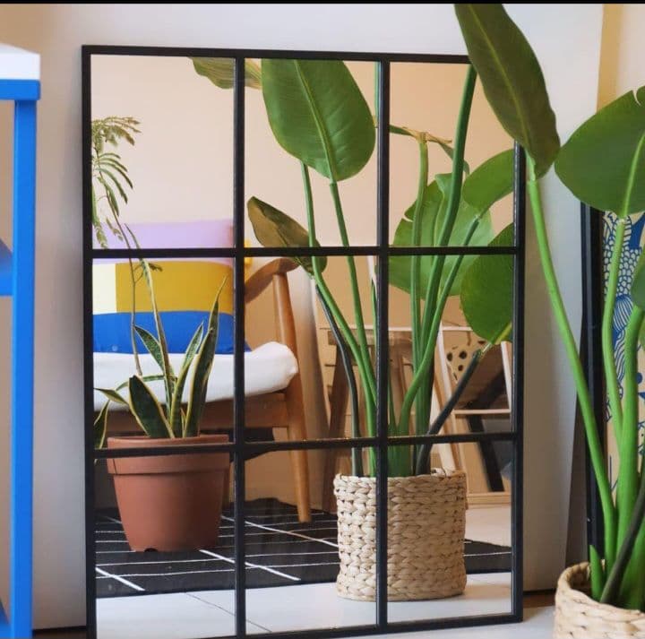 モダンデザイン 壁掛け鏡 ホワイト・ブラック　９枚ミラー