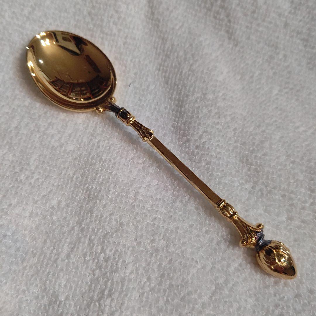 新古品CHRISTOPHWIDMANNクリストフウィドマン銀製スプーン　金仕上げ