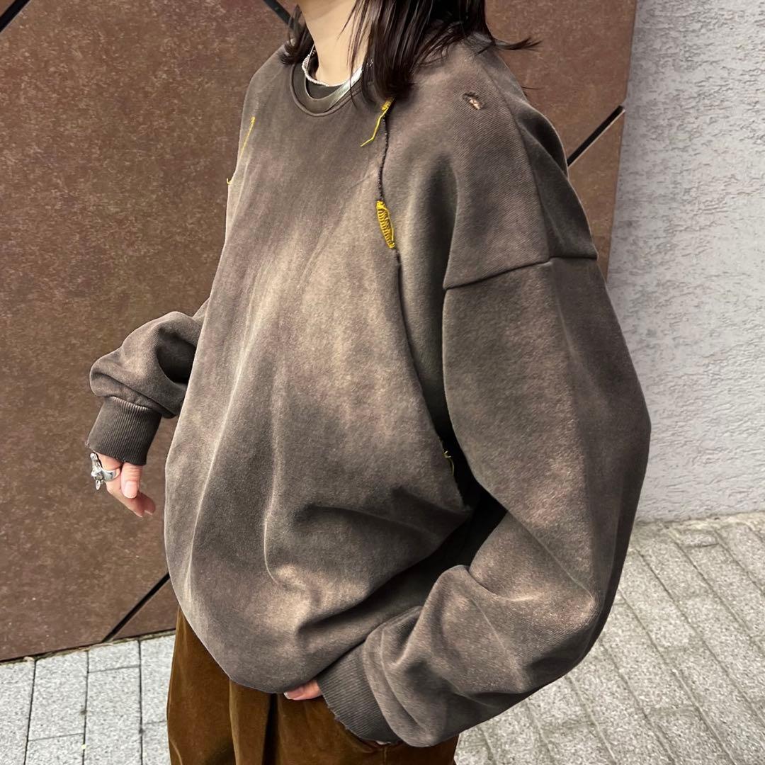 LAYAS/レイヤーズ　ダメージフウスウェット　ブラウン