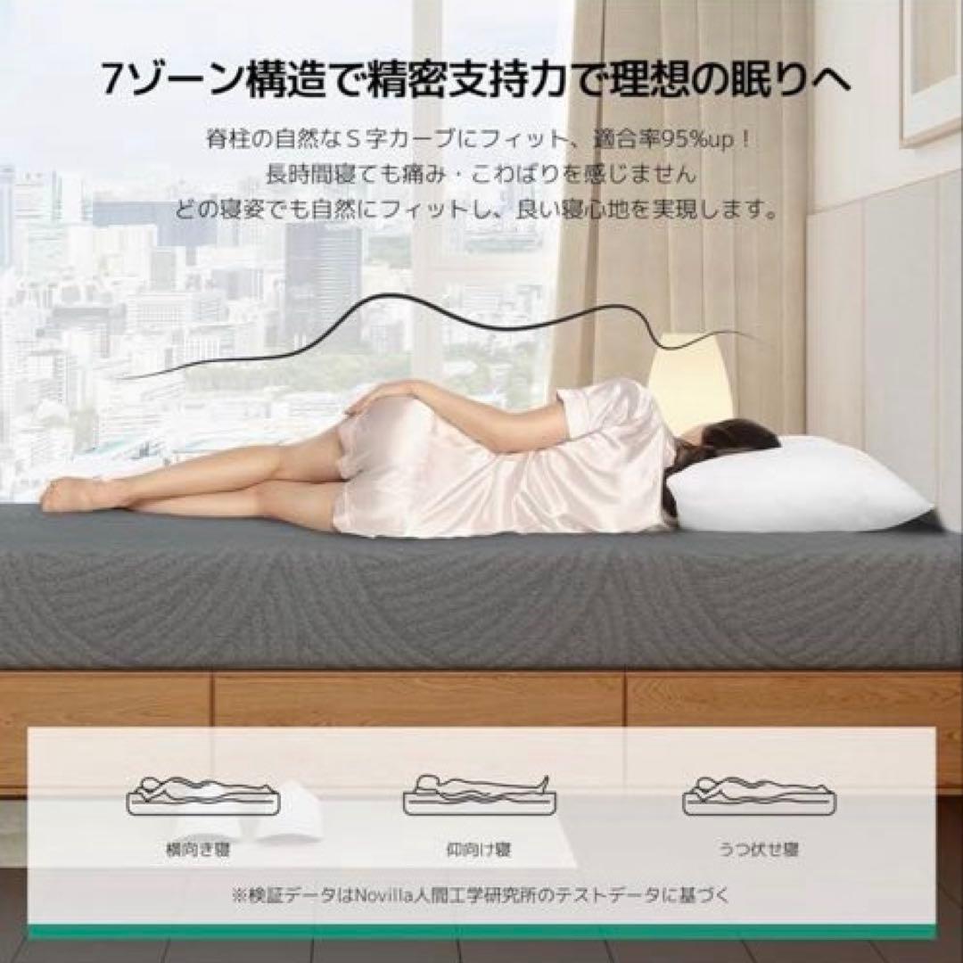 マットレス シングル やや硬め 厚さ16cm 低反発 高密度 寝姿記憶 圧縮梱包
