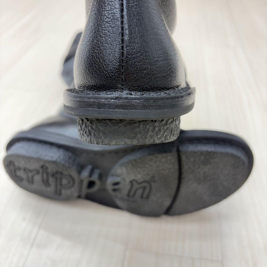 ■ trippen トリッペン シボ革 レザー ロングブーツ サイドジップ 35