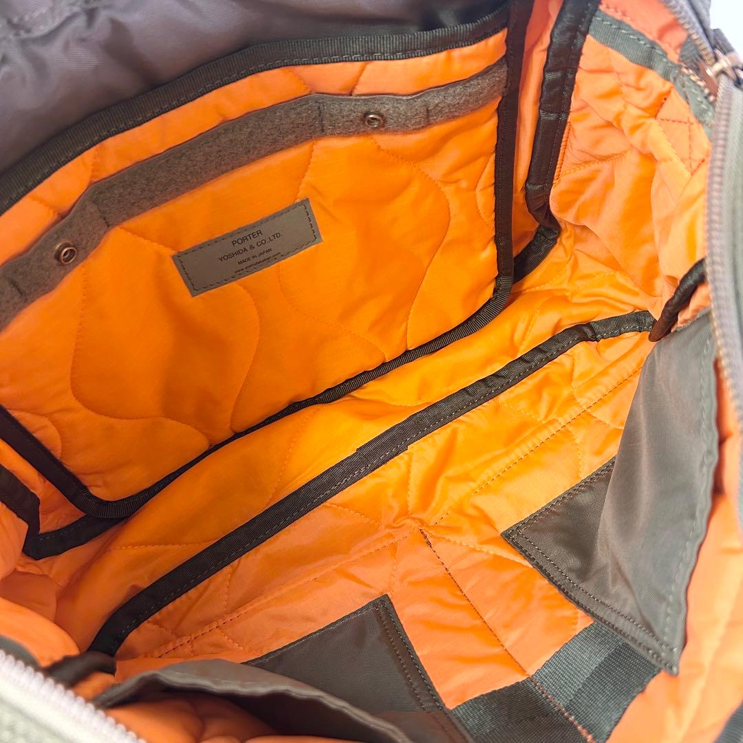 【美品】ポーター ショルダーバッグ 斜め掛け フォース ナイロン カーキ