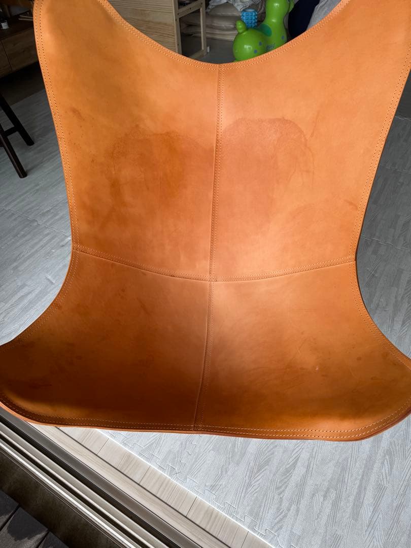 【直接引取り】CUEROバタフライチェアレザー 椅子本革 1人掛け