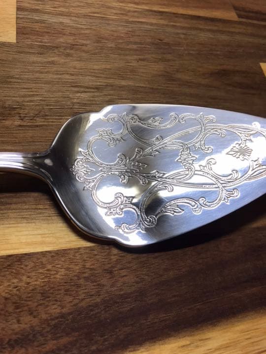 メディチ家にある様な豪奢なイタリア製アンティーク銀器ケーキナイフサーバー29cm