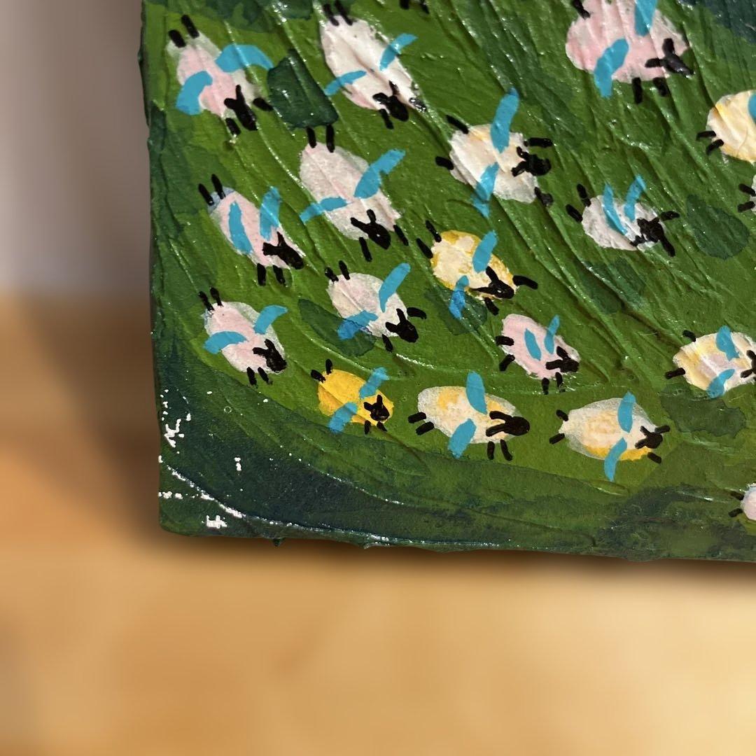 「眠れる森の羊」横27.5cm縦22cm F 6号