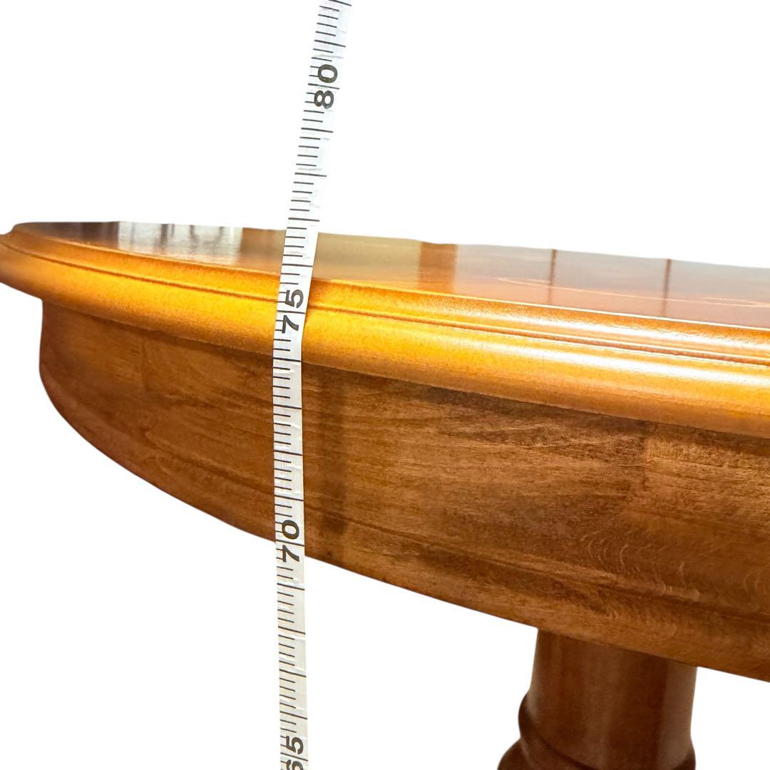 高級 イタリア アンティーク 家具 象嵌 テーブル ラウンジ 丸 80cm猫脚