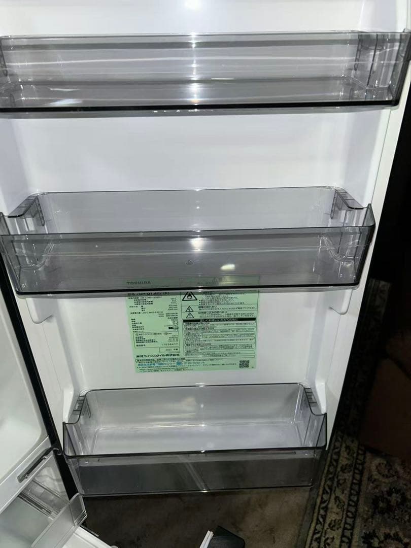 1015 2023年Toshiba 冷蔵庫 ブラック