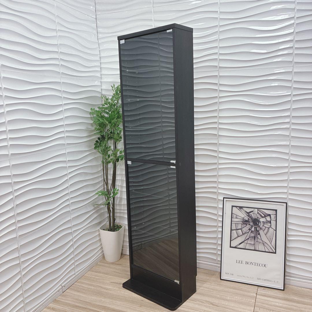 ①◇大阪府 神戸市 配達料無料！◇不二貿易◇ガラスコレクションケース◇ハイタイプ