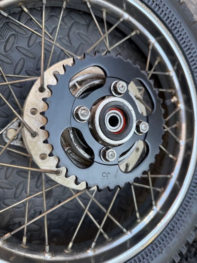 エイプに使用　スポークホイール前後セット　F16 R14インチ　オフロード