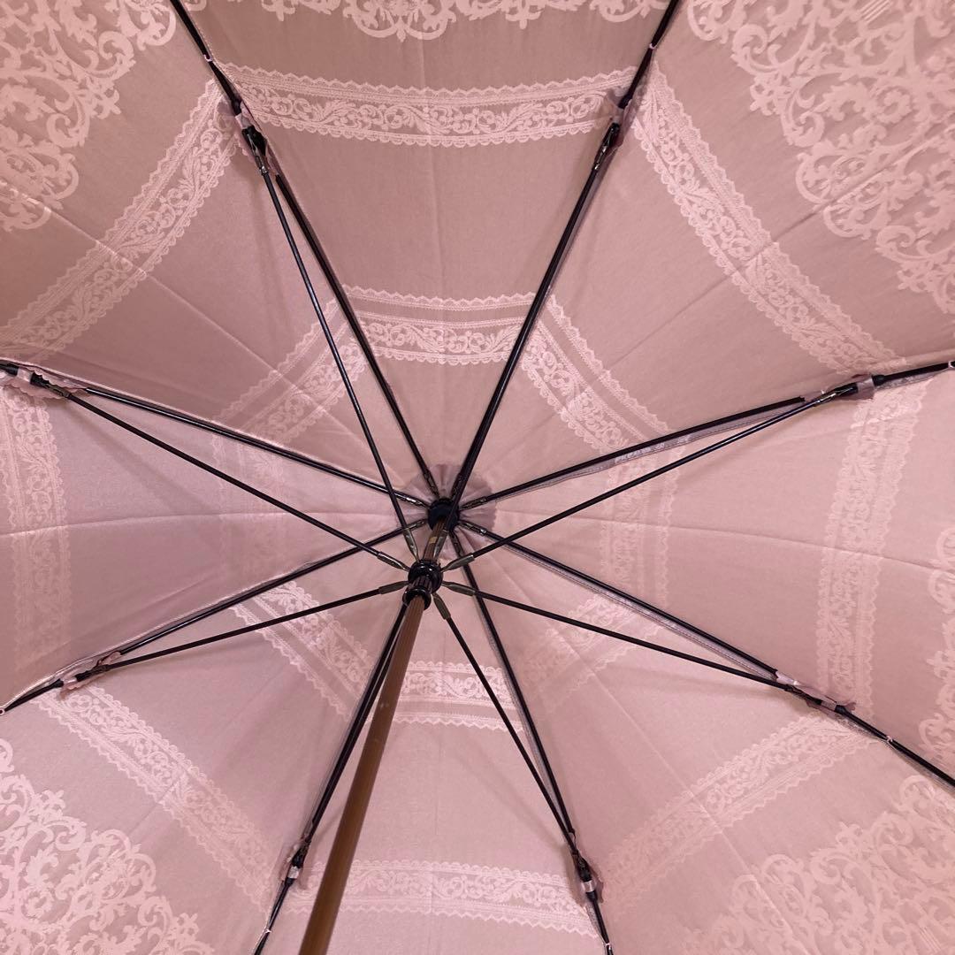 ✨新品未使用✨ランバンコレクション✨ジャガードレース柄✨ピンク色✨手開き長傘✨