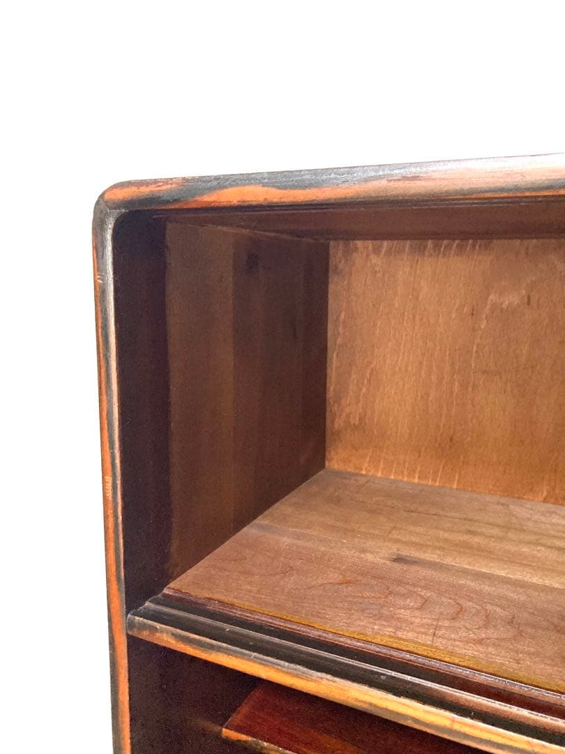 【メンテ済】佇まい良さげな収納棚　茶箪笥　上下分割可　高さ124cm