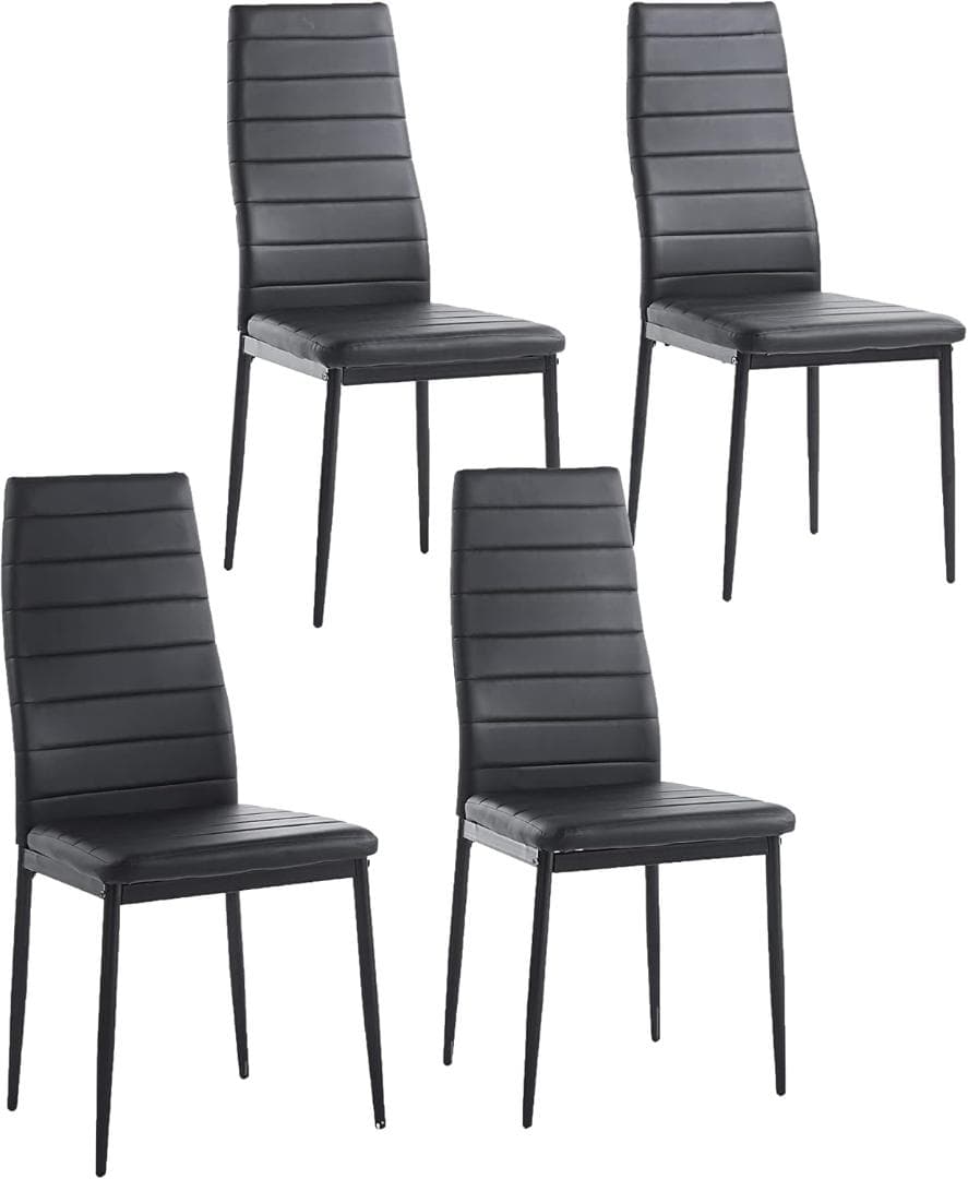 ダイニングチェア 4脚セット レザー 椅子 イス 食卓椅子 レトロ 北欧