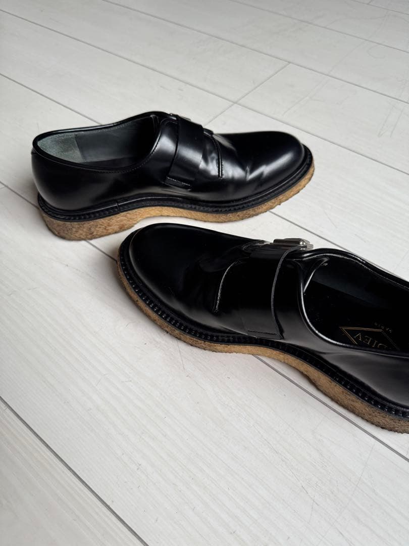 ADIEU PARIS ラウンドバックル ダービーシューズ ブラック