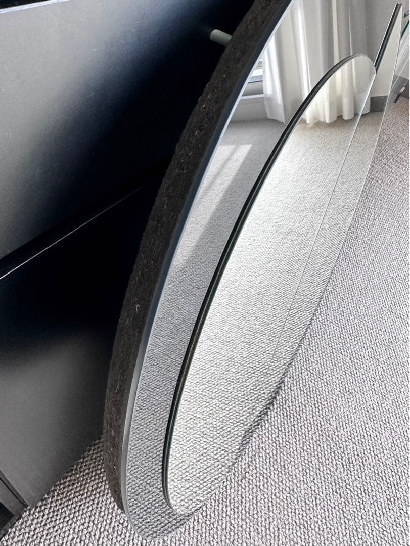 【昭和60年代】おしゃれ壁掛けミラー【双葉家具】