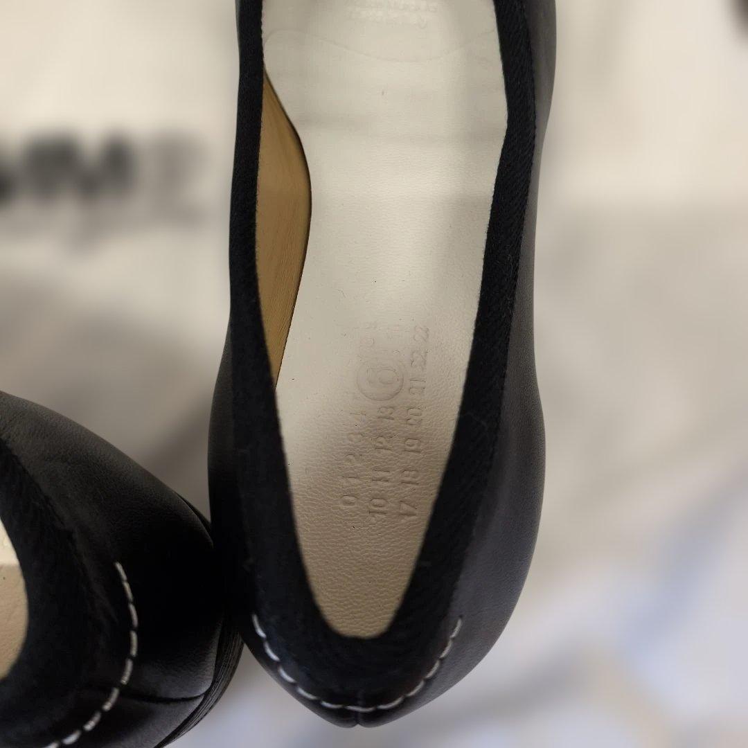 Maison Margiela MM6 ブラックフラットシューズ