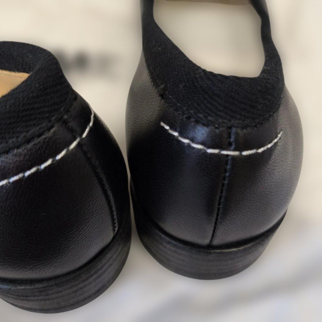 Maison Margiela MM6 ブラックフラットシューズ