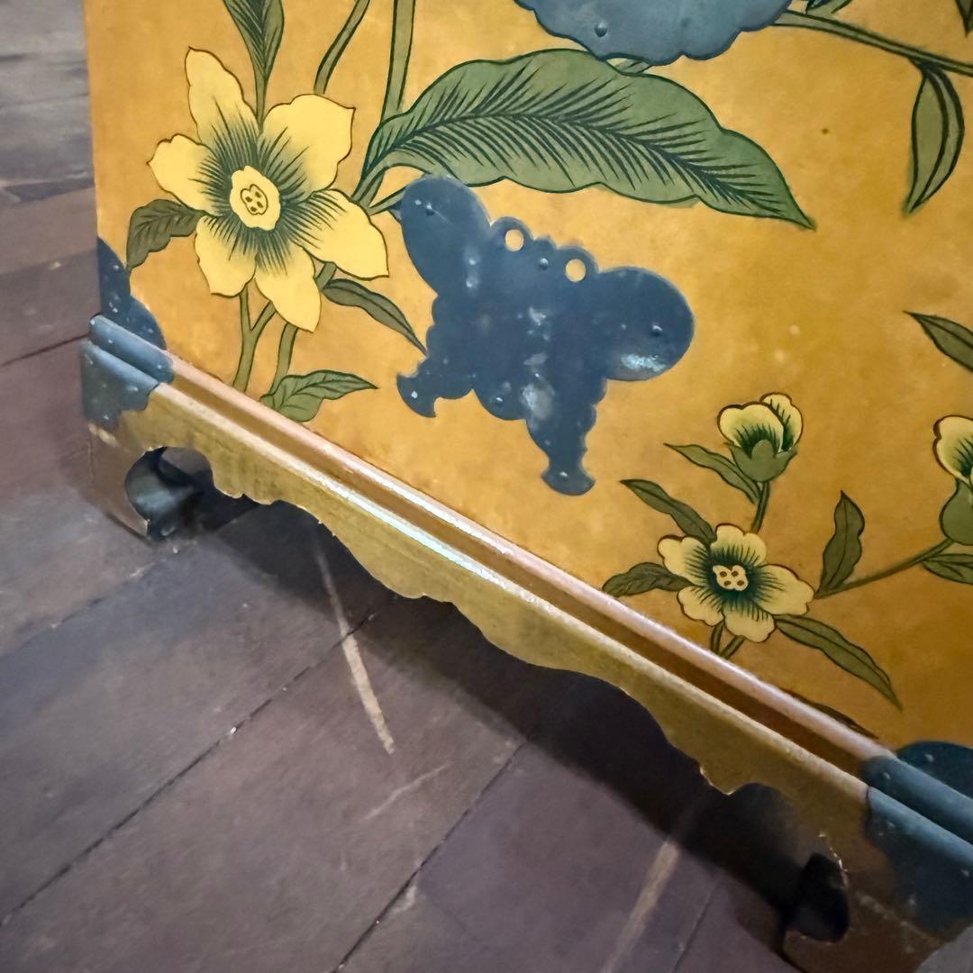 H15K27 季朝家具 木製 収納箱 鍵付き